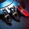 Wytrzymały elastyczny kabel przewód USB microUSB 1.5A 2M czerwony
