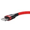 Wytrzymały elastyczny kabel przewód USB Iphone Lightning QC3.0 2.4A 1M czerwony