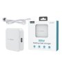 Mocna ładowarka sieciowa GaN 100W 2x USB-A 2x USB-C biała