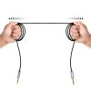 Kabel przewód audio AUX do głośnika 2x mini jack 3.5mm męski 1.2m - czarny