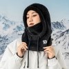 Ciepła kominiarka z futerka zimowa narciarska Arctic Velvet rozmiar L - czarna