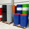 Beczka stalowa metalowa TH 216.5L z rowkami  korki 3/4 i 2 w wieku  - MIX KOLORÓW