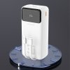 Powerbank 30000mAh z wbudowanymi kablami PD 22.5W - biały