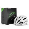 Kask rowerowy z szybką odpinanymi okularami z filtrem UV unisex - czarno brązowy