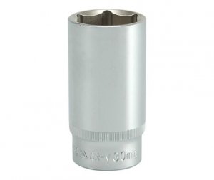 NASADKA DŁUGA 6-KĄTNA CHROMOWANA 1/2'' 30MM