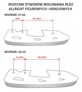 PŁOZA ŁYŻWY FIGUROWEJ r.M 37-40 mod.253B