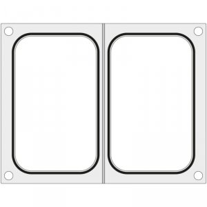 Matryca forma do zgrzewarki MANUPACK 190 na dwie tacki pojemniki 178x113 mm - Hendi 805688