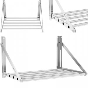Półka ścienna składana ze stali nierdzewnej do 40 kg 60 x 45 cm