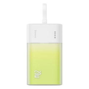 Powerbank Popsicle 5200mAh 20W z kablem Lightning 60W/20V/3A/30cm - biało-zielony