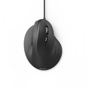 Myszka przewodowa EMC-500 ergonomiczna pionowa - czarna