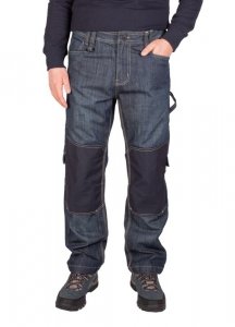 Spodnie robocze jeans męskie z wzmocnieniami -100% bawełna-FIRI : Rozmiar - W38-L34