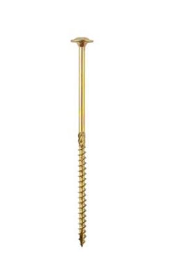 WKRĘT DO DREWNA Z KOŁNIERZEM NA TORX OCYNK ŻÓŁTY 5*120MM T25