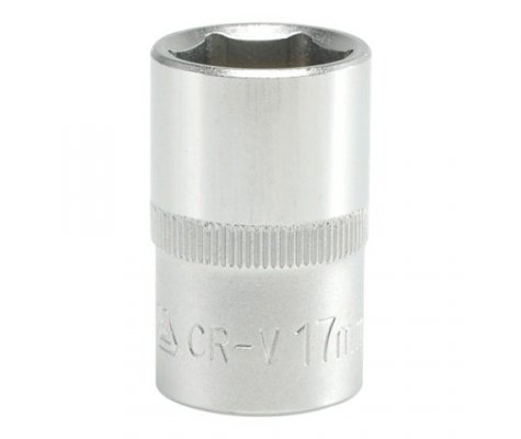 NASADKA KRÓTKA 6-KĄTNA CHROMOWANA 1/2&#039;&#039; 17MM