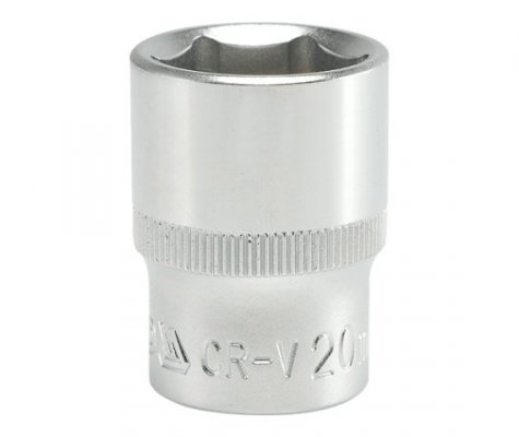 NASADKA KRÓTKA 6-KĄTNA CHROMOWANA 1/2&#039;&#039; 20MM