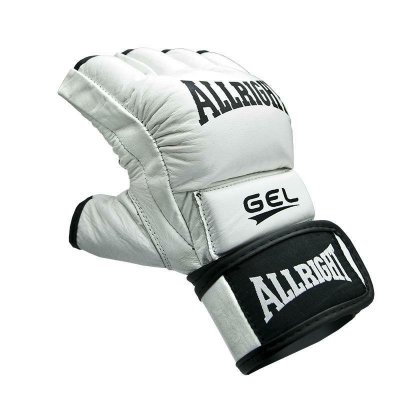 RĘKAWICE MMA PRO SKÓRA białe r.XL