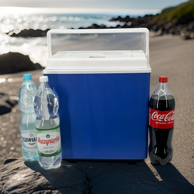 Lodówka samochodowa elektryczna 30L KAMAI ICEGO, zasilanie 12-230V, szara