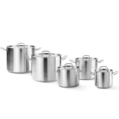 Garnek wysoki Kitchen Line z pokrywką 21 l śr. 320 x 270 h - Hendi 837603
