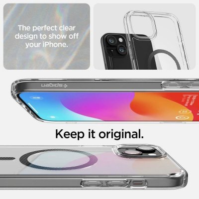 Etui Ultra Hybrid Mag z MagSafe na iPhone 15 szare