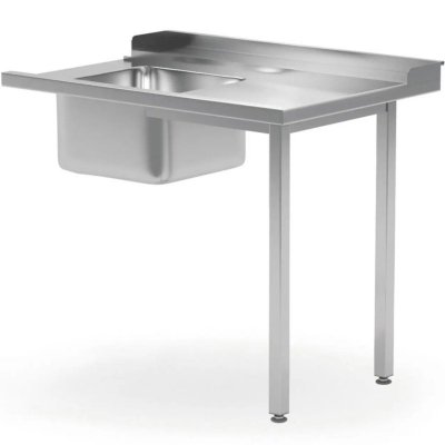 Stół załadowczy do zmywarek ze zlewem 1200 x 700 x 850 mm - PRAWY