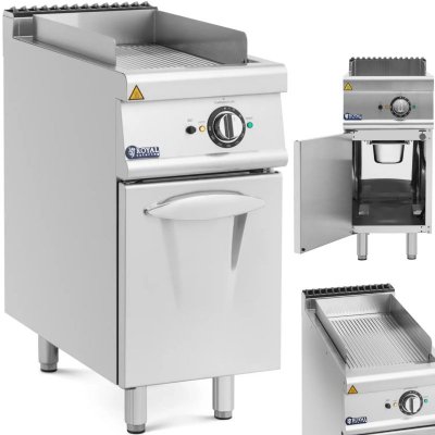 Płyta grillowa grill elektryczny ryflowany z szafką 33.5 x 55 cm 5.4 kW