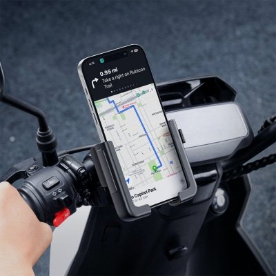 Uchwyt na telefon GoTrip na rower hulajnogę skuter mocowany na kierownicę - czarny