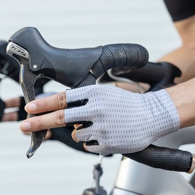 Rękawiczki rowerowe oddychające bez palców rozmiar S - szare