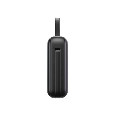 Powerbank 10000mAh 22.5W z wbudowanymi kablami USB-C Lightning - czarny