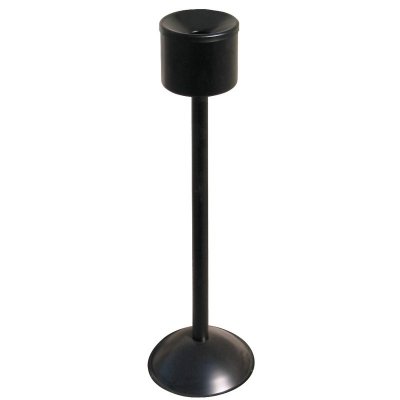 Popielniczka samogasnąca wolnostojąca na słupku wewnętrzna czarna śr. 15cm wys. 86cm