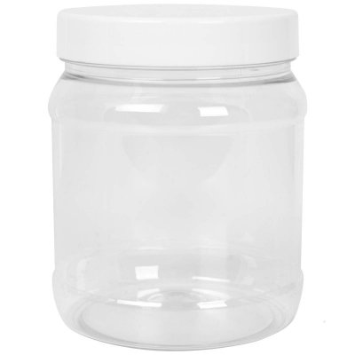 Słoik okrągły z pokrywką gwint 100/400 transparentny 1000ml