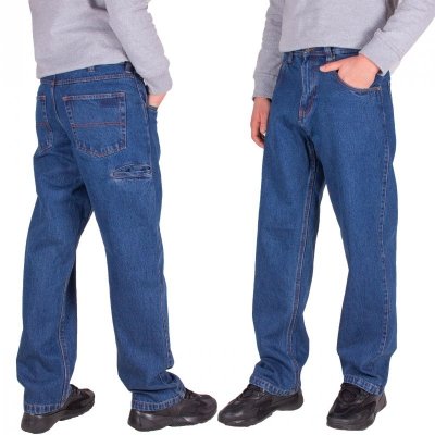 Spodnie robocze jeans do pasa bhp gruby niezniszczalny denim bawełna-FIRI : Rozmiar - W30-L30