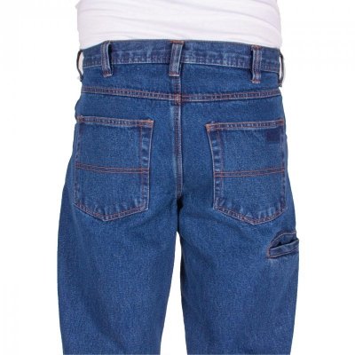 Spodnie robocze jeans do pasa bhp gruby niezniszczalny denim bawełna-FIRI : Rozmiar - W30-L30