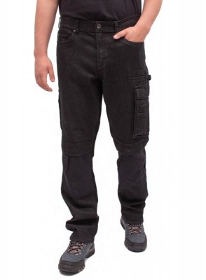 Spodnie robocze jeans męskie strech kieszenie na nakolanniki -FIRI : Rozmiar - 48