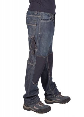Spodnie robocze jeans męskie z wzmocnieniami -100% bawełna-FIRI : Rozmiar - W40-L30