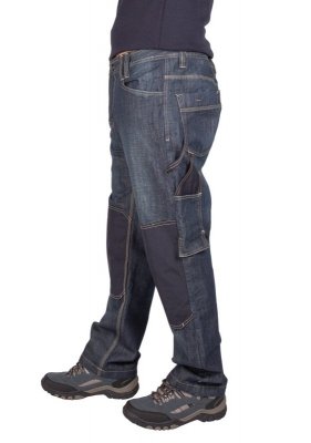 Spodnie robocze jeans męskie z wzmocnieniami -100% bawełna-FIRI : Rozmiar - W40-L30