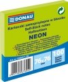 KARTECZKI SAMOPRZYLEPNE 76X76MM DONAU NEON ZIELONE 100KART