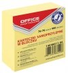 KARTECZKI SAMOPRZYLEPNE 76X76MM OFFICE PRODUCTS PASTELOWE JASNOŻÓŁTE 400KART