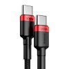 Kabel USB-C do USB-C Baseus Cafule, QC 3.0, PD 2.0, 100W, 5A, 2m (czerwono-czarny)