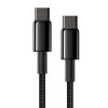 Kabel USB-C do USB-C Baseus Tungsten Gold, 100W, 1m (czarny)