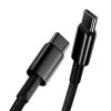 Kabel USB-C do USB-C Baseus Tungsten Gold, 100W,  2m (czarny)