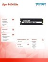 PATRIOT DYSK SSD 1TB VIPER P400 LITE 3500/2700MB/S PCIE M.2 GEN 4X4 NVME1.4