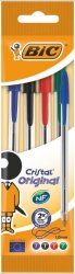 DŁUGOPIS JEDNORAZOWY BIC CRISTAL ORIGINAL 8308621 MIX 1.0MM 4SZT