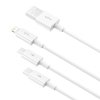 Kabel szybkiego ładowania  Baseus Superior Data USB do M+L+C 3.5A 1M(White)