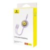 Kabel ładowania 3w1 Baseus USB do USB-C, USB-M, Lightning 3,5A, 1,1m (fioletowy)