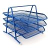 SZUFLADA NA DOKUMENTY 297X275X350MM LEVIATAN 3 SZUFLADY GRANATOWA METALOWA SIATKA