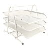 SZUFLADA NA DOKUMENTY 297X275X350MM LEVIATAN 3 SZUFLADY PERŁOWA METALOWA SIATKA