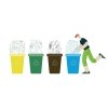 WORKI NA ŚMIECI LDPE NIEBIESKIE 35L 20SZT