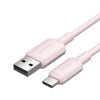 Kabel USB 2.0 A do USB-C 3A Vention CTQPF 1M (różowy)