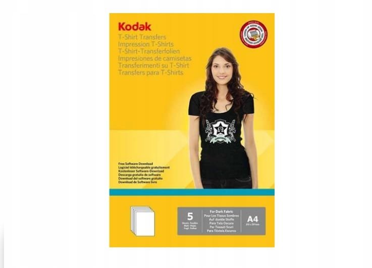 PAPIER NAPRASOWANKA TRANSFEROWY KODAK T-shirt A4