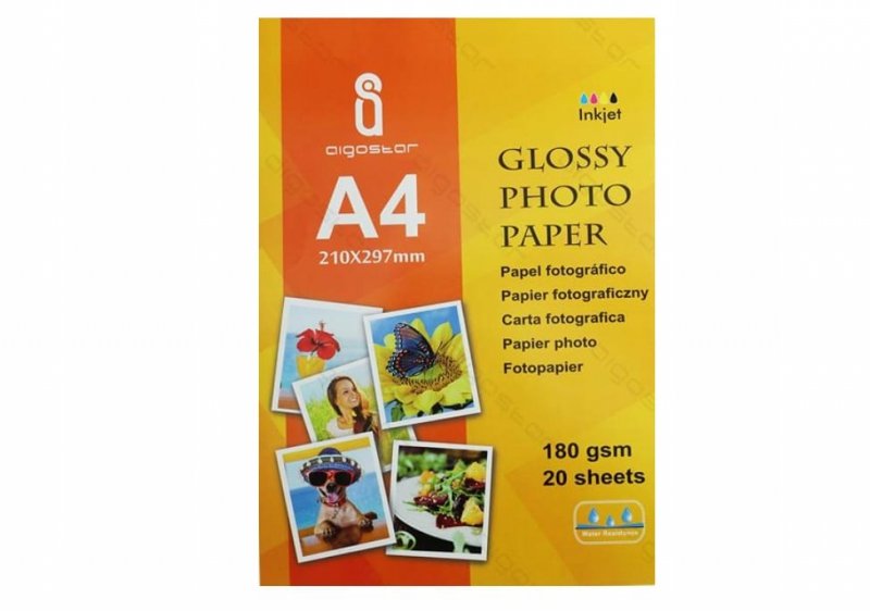 PAPIER FOTOGRAFICZNY FOTO A4 180g/m2 20 sztuk