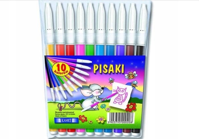 PISAKI KAMET W ETUI PISANIE i RYSOWANIE - 10 sztuk